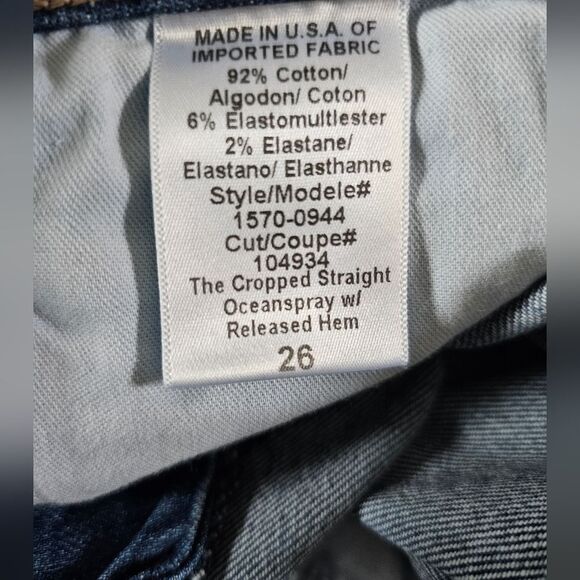 Revolve Current/Elliott Cropped Straight Jean | Oceanspray | Size 26 | NWOT - Picture 13 of 13